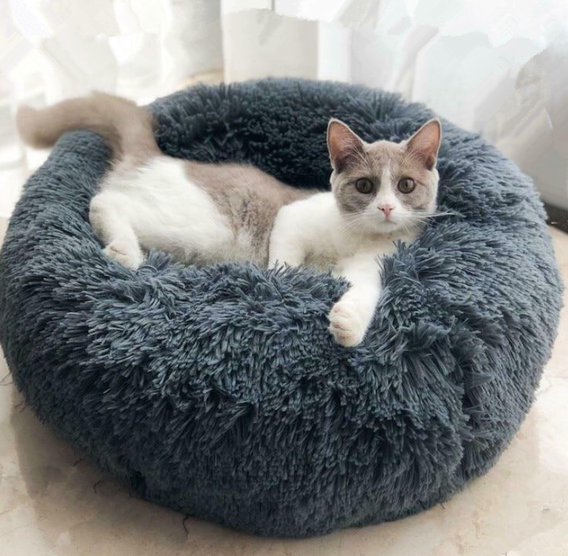 Dog Beds for Small Dogs Round Plush Cat Litter Kennel Pet Nest Mat Puppy Beds