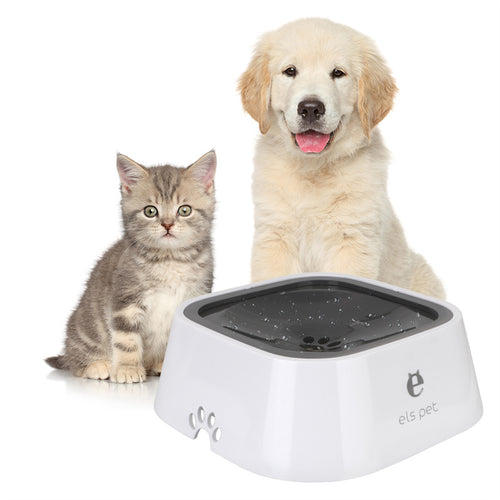 1.5l Cat Dog Water Bowl Carried Floating Bowl Anti-Overflow Slow Water Feeder Dispenser Pet Fountain Abs&pp Dog Supplies